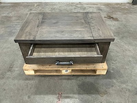 Eiken bijzettafel 80x120,5x46cm - afbeelding 6 van  6