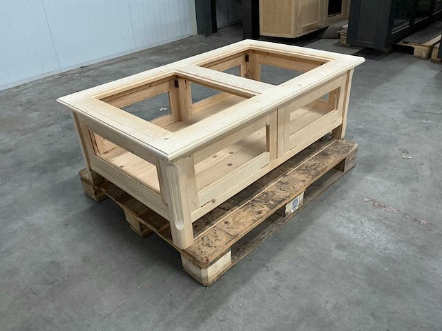 Eiken bijzettafel incompleet 81x130x46cm - afbeelding 3 van  7