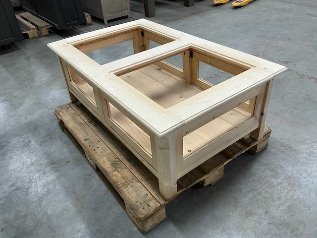 Eiken bijzettafel incompleet 81x130x46cm - afbeelding 4 van  7