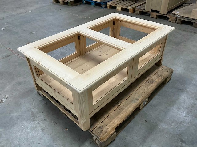 Eiken bijzettafel incompleet 81x130x46cm - afbeelding 5 van  7