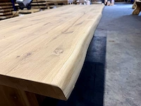 Eiken boomstam eettafel 300 cm - afbeelding 4 van  7