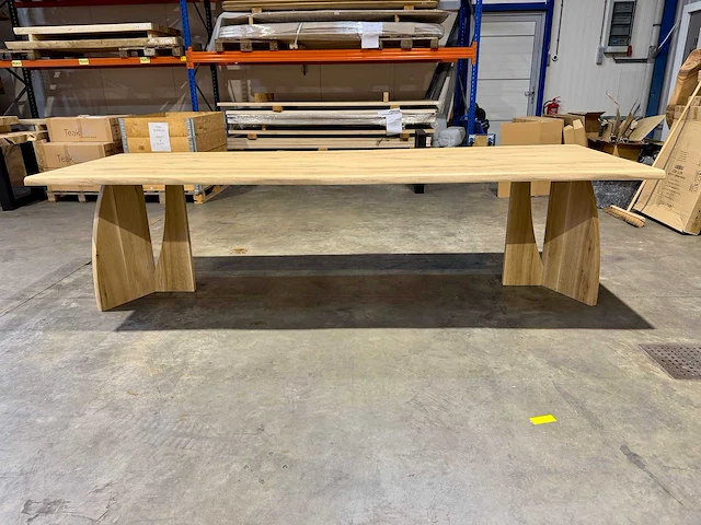 Eiken boomstam eettafel 300 cm - afbeelding 5 van  7