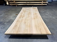Eiken boomstam tafelblad 240 cm. - afbeelding 2 van  2