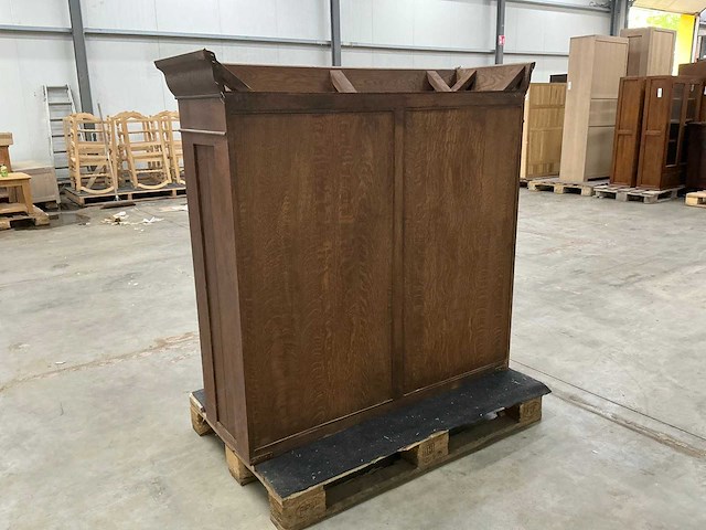 Eiken bovenkast 125x130,5x42,5cm - afbeelding 1 van  2