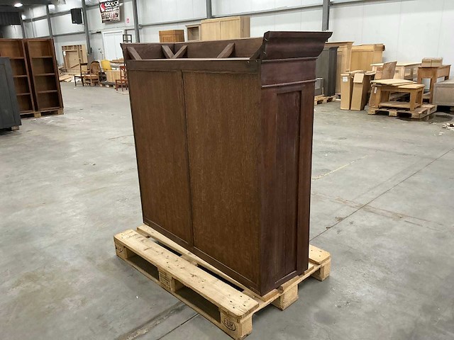 Eiken bovenkast 125x130x42,5cm - afbeelding 4 van  6