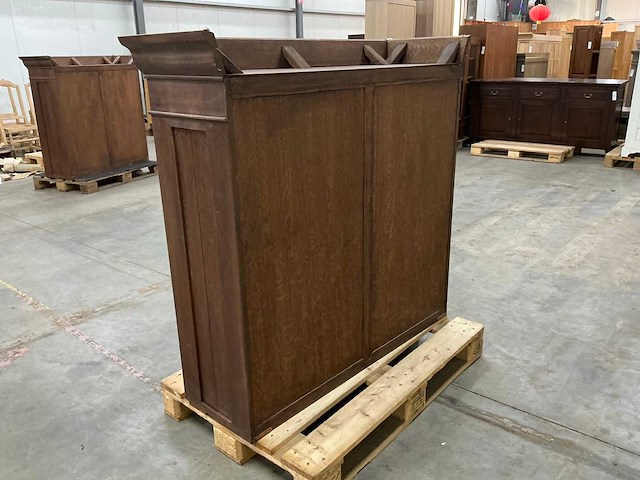 Eiken bovenkast 125x130x42,5cm - afbeelding 5 van  6