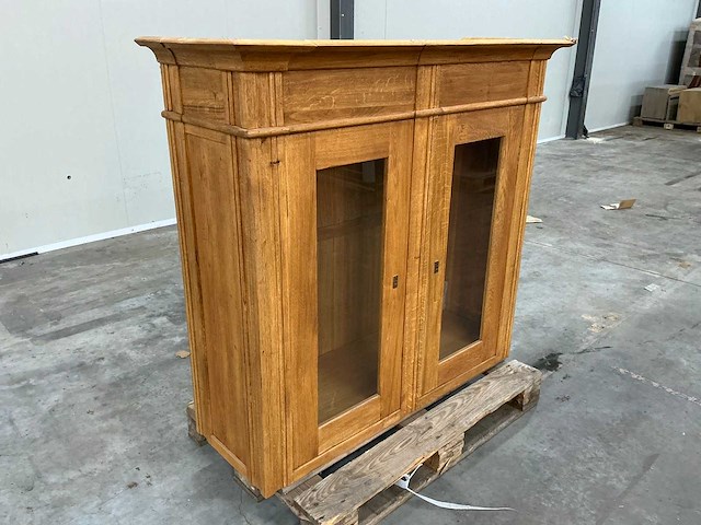Eiken bovenkast 128x138,5x48,5cm - afbeelding 1 van  1