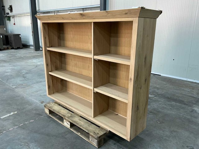 Eiken bovenkast buffetkast 135x185,5x40 - afbeelding 1 van  5