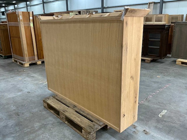 Eiken bovenkast buffetkast 135x185,5x40 - afbeelding 4 van  5