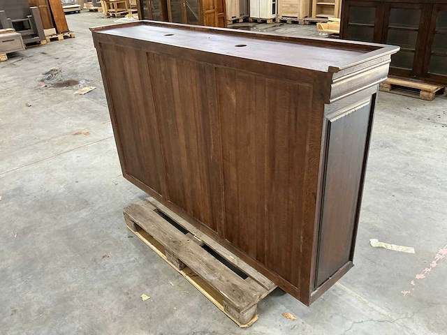 Eiken bovenkast coloniaal 112x190,5x42,5cm - afbeelding 4 van  5