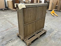 Eiken bovenkast / displaykast 122x136,5x38,5cm - afbeelding 1 van  1