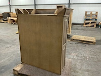 Eiken bovenkast, displaykast 140,5x123,5x38cm - afbeelding 1 van  3