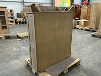 Eiken bovenkast, displaykast 140,5x123,5x38cm - afbeelding 2 van  3