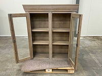 Eiken bovenkast, displaykast 140,5x123,5x38cm - afbeelding 3 van  3