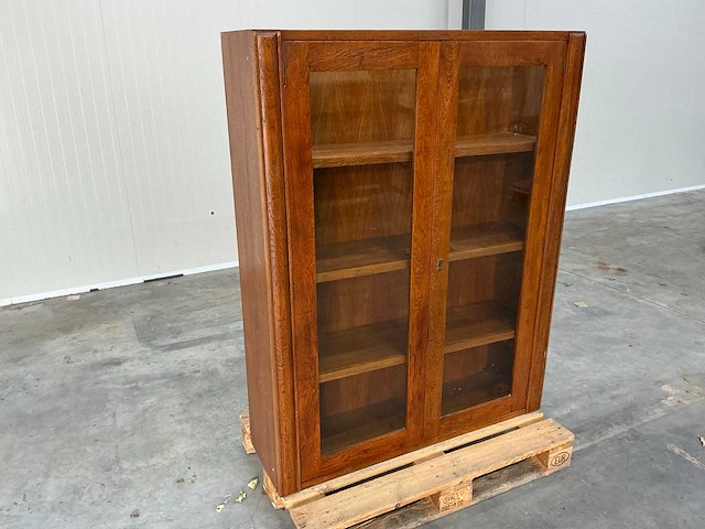 Eiken bovenkast / displaykast 156x120,5x36cm - afbeelding 3 van  5