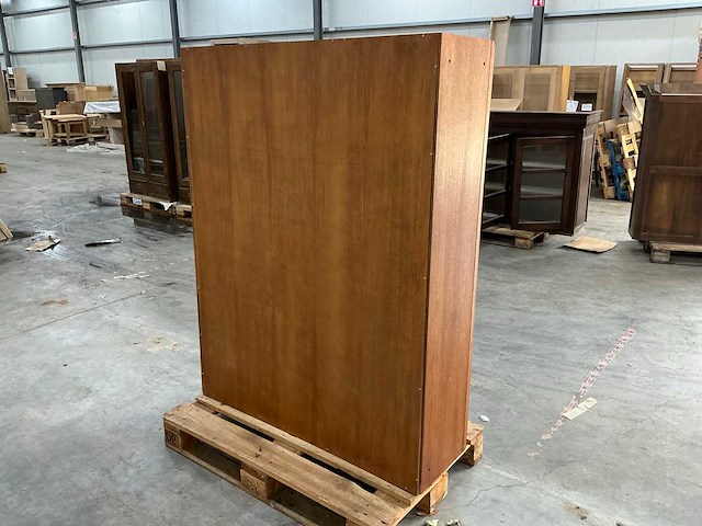 Eiken bovenkast / displaykast 156x120,5x36cm - afbeelding 4 van  5