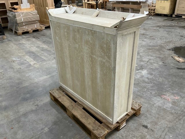 Eiken bovenkast of displaykast 120,5x132x40cm - afbeelding 4 van  6