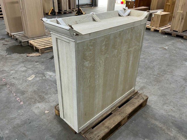 Eiken bovenkast of displaykast 120,5x132x40cm - afbeelding 5 van  6