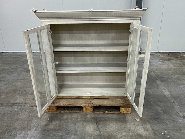 Eiken bovenkast of displaykast 120,5x132x40cm - afbeelding 6 van  6