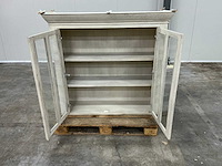 Eiken bovenkast of displaykast 120,5x132x40cm - afbeelding 6 van  6