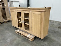 Eiken bovenkast of displaykast 120,5x241,5x53,5cm - afbeelding 1 van  6