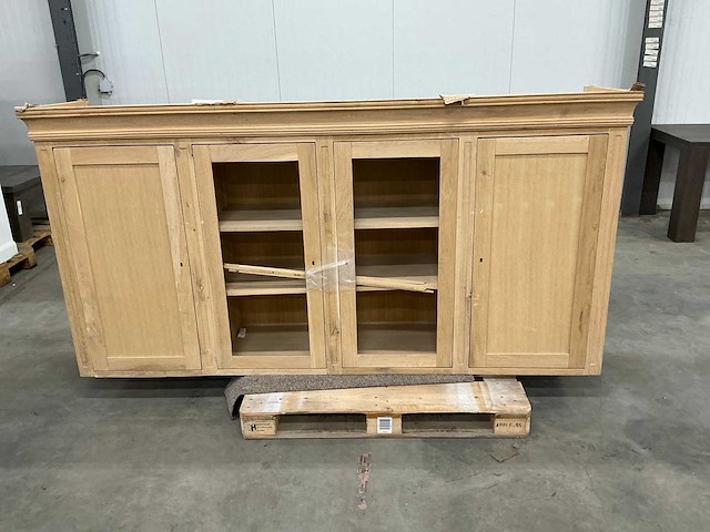 Eiken bovenkast of displaykast 120,5x241,5x53,5cm - afbeelding 2 van  6