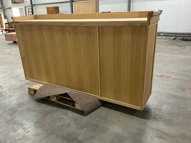 Eiken bovenkast of displaykast 120,5x241,5x53,5cm - afbeelding 4 van  6