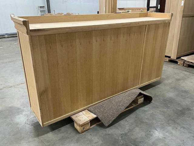 Eiken bovenkast of displaykast 120,5x241,5x53,5cm - afbeelding 5 van  6
