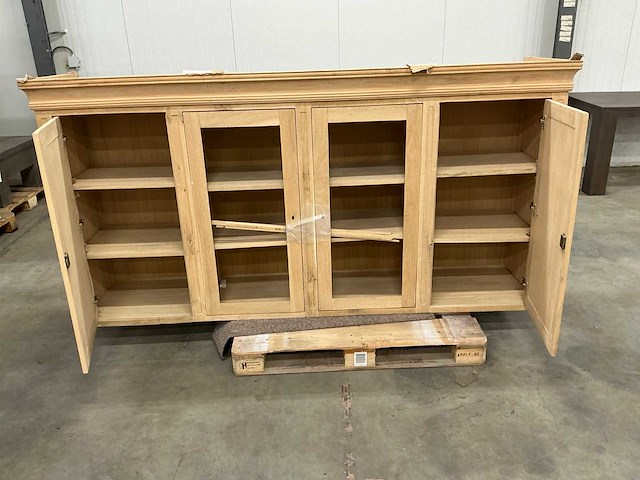 Eiken bovenkast of displaykast 120,5x241,5x53,5cm - afbeelding 6 van  6