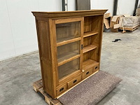 Eiken bovenkast of displaykast 121,5x128,5x34,5cm - afbeelding 3 van  7