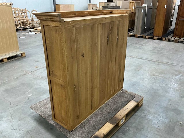 Eiken bovenkast of displaykast 121,5x128,5x34,5cm - afbeelding 5 van  7