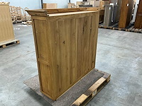Eiken bovenkast of displaykast 121,5x128,5x34,5cm - afbeelding 5 van  7