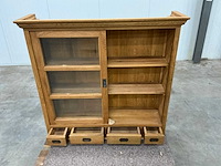 Eiken bovenkast of displaykast 121,5x128,5x34,5cm - afbeelding 6 van  7
