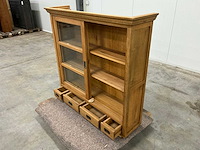 Eiken bovenkast of displaykast 121,5x128,5x34,5cm - afbeelding 7 van  7