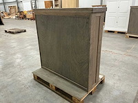 Eiken bovenkast of displaykast 121x124,5x35,5cm - afbeelding 3 van  4