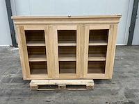 Eiken bovenkast of displaykast 121x181,5x53,5cm - afbeelding 2 van  7