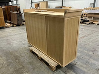 Eiken bovenkast of displaykast 121x181,5x53,5cm - afbeelding 4 van  7