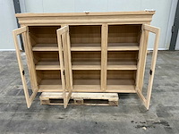 Eiken bovenkast of displaykast 121x181,5x53,5cm - afbeelding 6 van  7