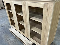 Eiken bovenkast of displaykast 121x181,5x53,5cm - afbeelding 7 van  7