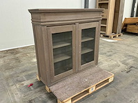 Eiken bovenkast of displaykast 122x136,5x38,5cm - afbeelding 3 van  6