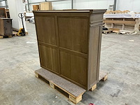 Eiken bovenkast of displaykast 122x136,5x38,5cm - afbeelding 4 van  6