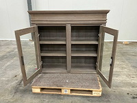 Eiken bovenkast of displaykast 122x136,5x38,5cm - afbeelding 6 van  6
