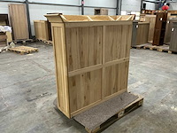 Eiken bovenkast of displaykast 136x141,5x40cm - afbeelding 1 van  1