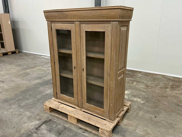 Eiken bovenkast of displaykast 141,5x121x38cm - afbeelding 1 van  5