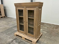 Eiken bovenkast of displaykast 141,5x121x38cm - afbeelding 1 van  5