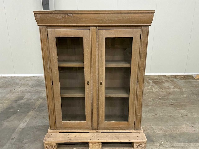 Eiken bovenkast of displaykast 141,5x121x38cm - afbeelding 2 van  5
