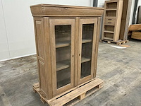 Eiken bovenkast of displaykast 141,5x121x38cm - afbeelding 3 van  5