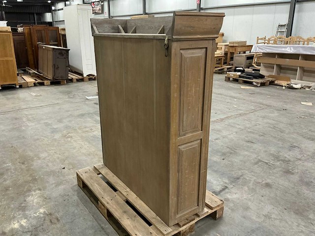 Eiken bovenkast of displaykast 141,5x121x38cm - afbeelding 4 van  5