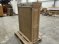 Eiken bovenkast of displaykast 141,5x121x38cm - afbeelding 4 van  5