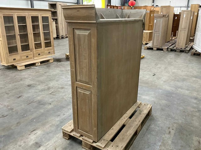 Eiken bovenkast of displaykast 141,5x121x38cm - afbeelding 5 van  5